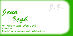 jeno vegh business card