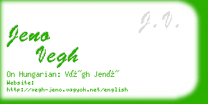 jeno vegh business card